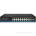 Interrupteur PoE 16Ports avec Gigabit Remink et SFP